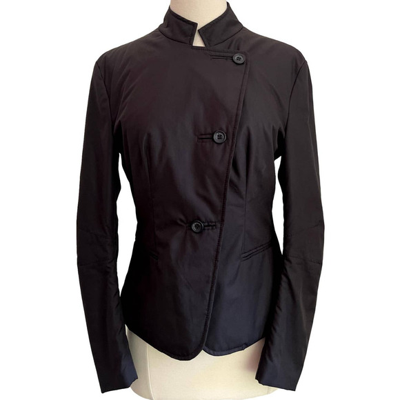 Armani Collezioni Jackets & Blazers - Armani Collezioni Black Asymmetric Close Blazer Jacket Italian Size 40 US 4 EUC